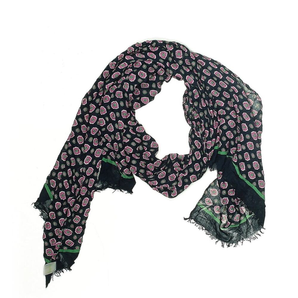 Vera Bradley‎ Black Scarf Pink Geometric Print Green Trim Lightweight Wrap